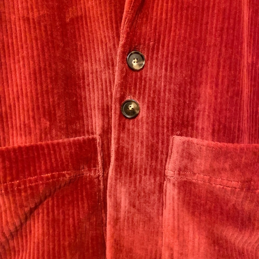 Marine Layer Montreal Corduroy Blazer Jacket Rosewood Red Size Small - Picture 4 of 8